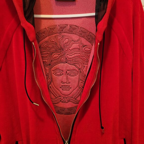 RED VELVET VERSACE MEDUSA ZIP UP JACKET - Picture 7 of 7